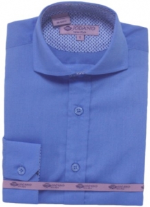 BOYS DRESSY SHIRTS (LONG SLEEVE) 2502505-FRENCH BLUE